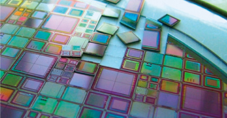 While developing new semiconductor detectors, we share wafers with other R&D projects.